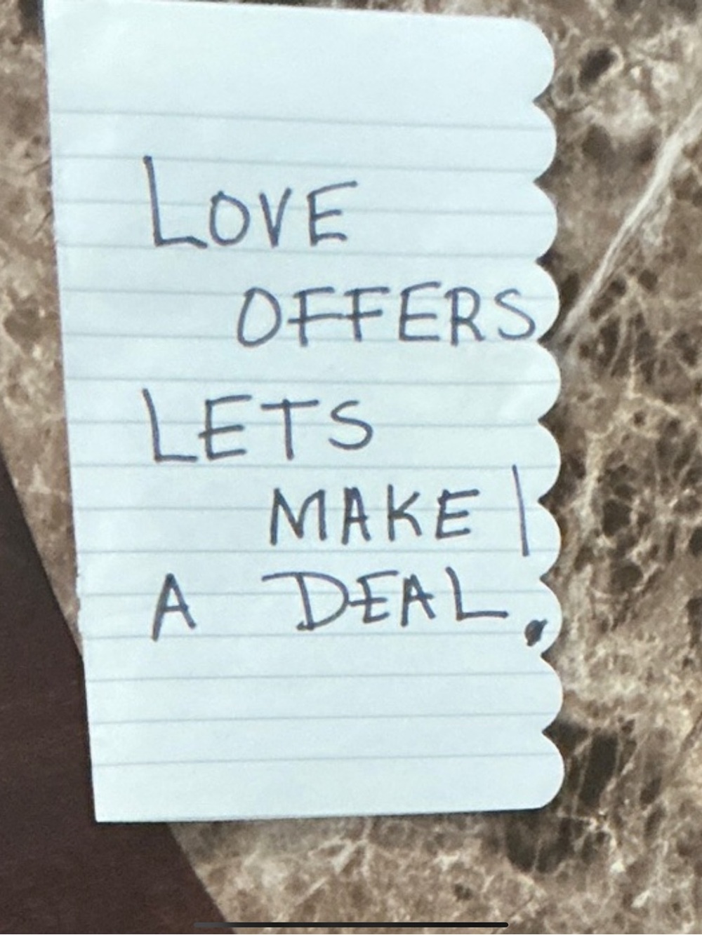 Handwritten White Note Wall Decor - Unbranded